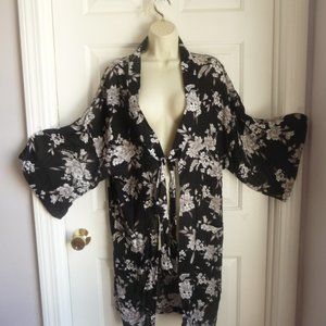 Spiritual Ganster NEW Kimono Kaftan Cardigan One Size Floral Spelled Out BRAND